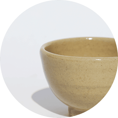 色見本の透明の器