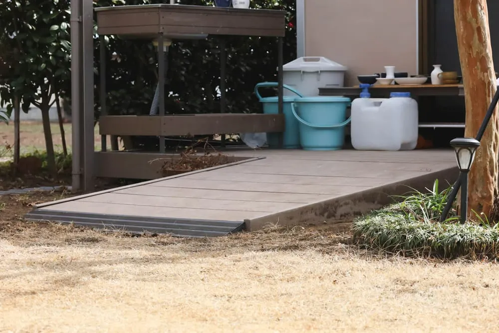 工房前のスロープの写真